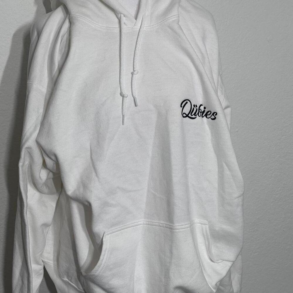Nike white hoodie with black